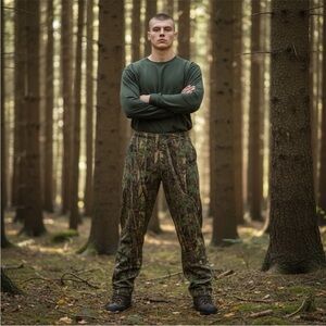 Pro Rainer Trebark Series Mens Outdoor Hunting Camouflage Nylon Rain Pants Large